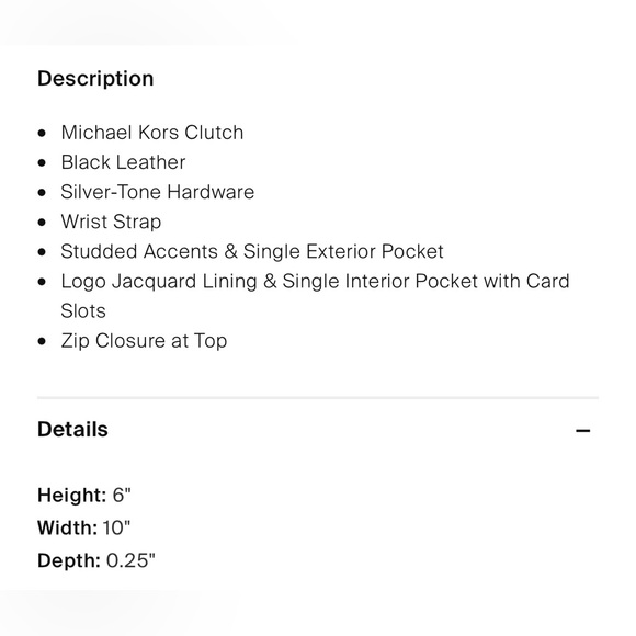 Michael Kors large studded clutch. EUC. - Picture 12 of 12